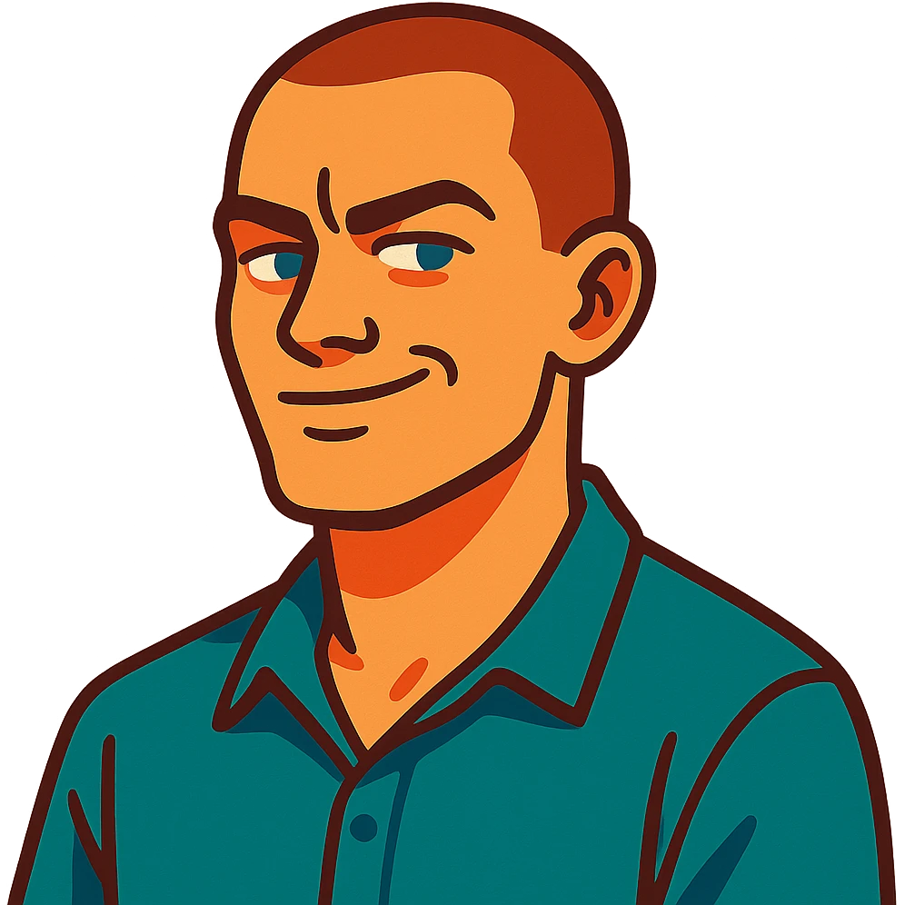 Rafe Cameron from Outer Banks, buzz cut, smirking emoji
