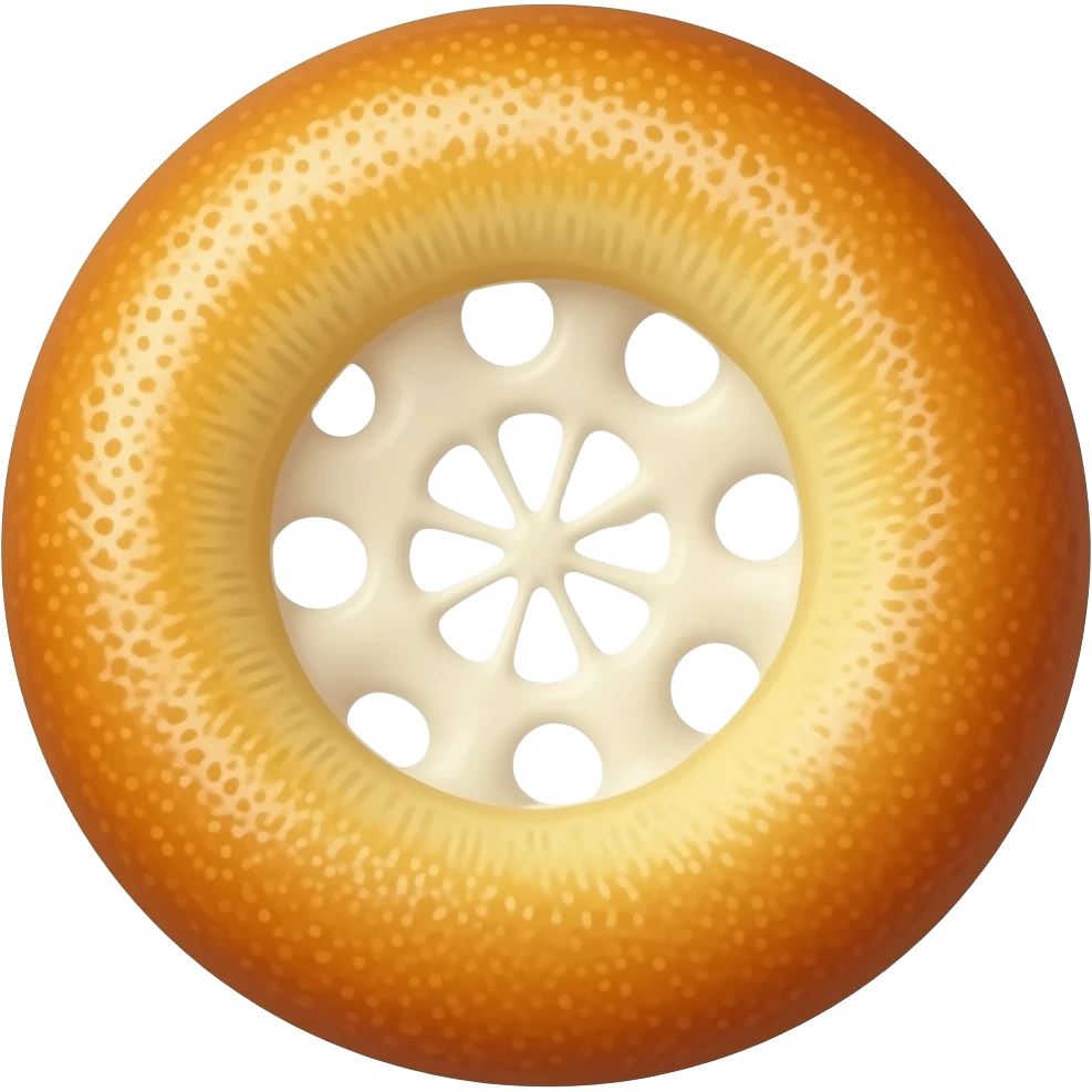 Make a PEN INK flavoured round cheese pull knafeh emoji