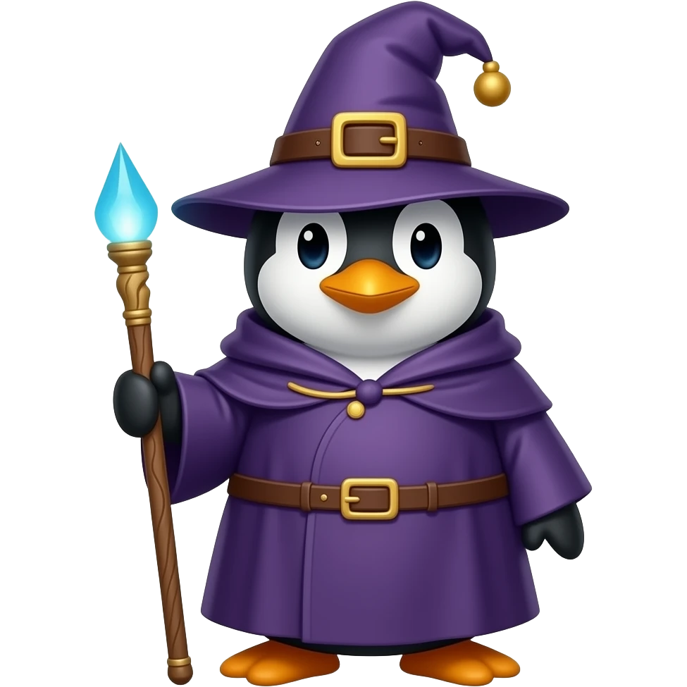 Penguin Wizard emoji