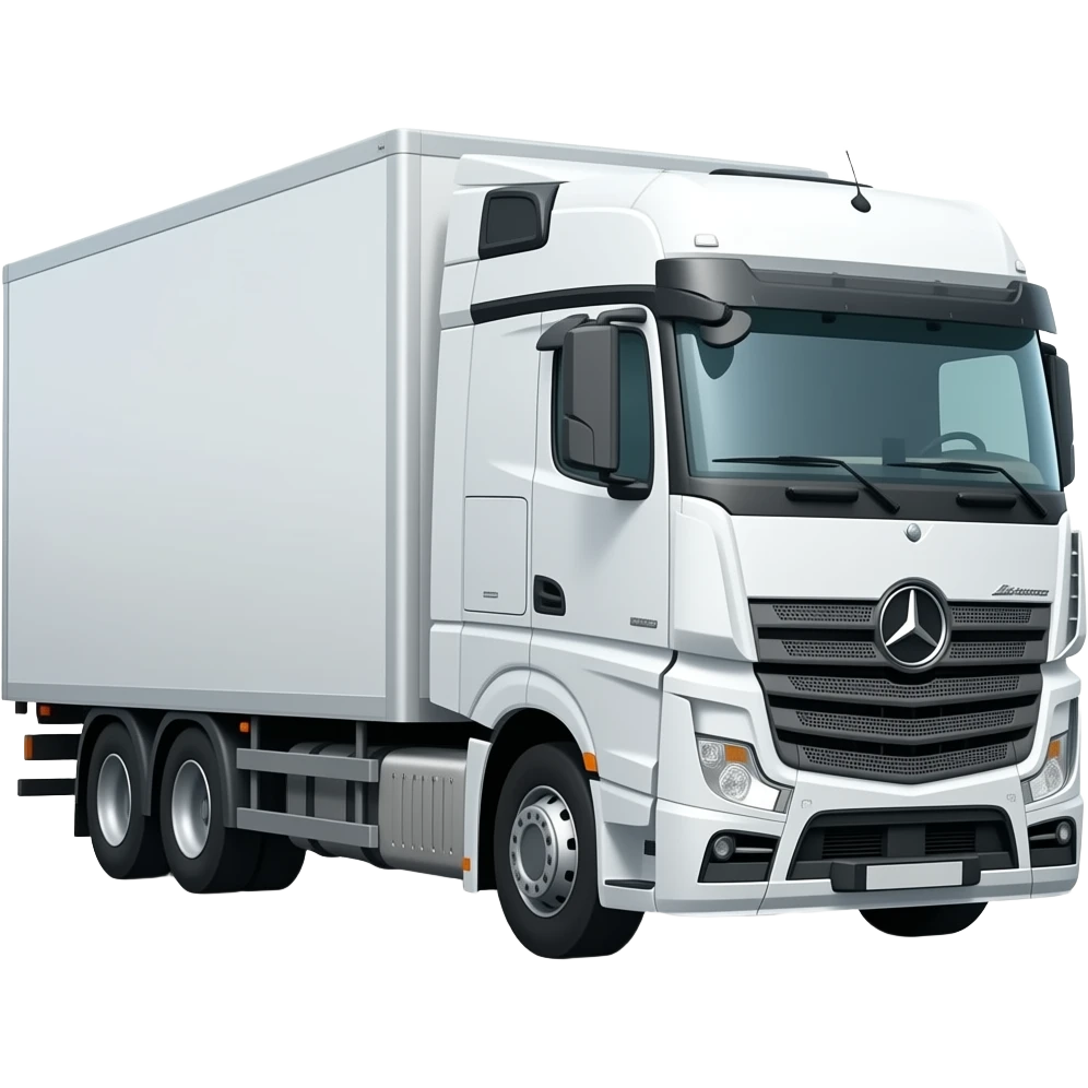 white lorry facing right emoji