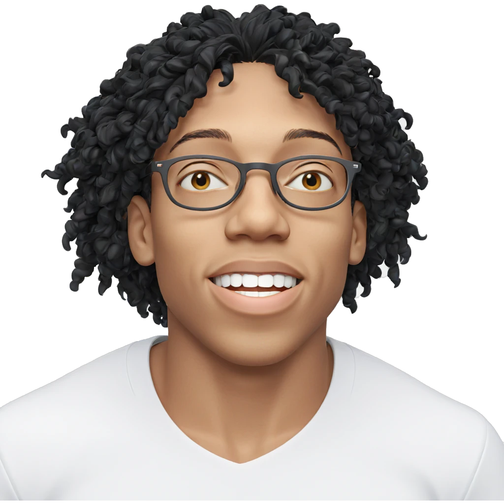 smiling boy in white shirt emoji