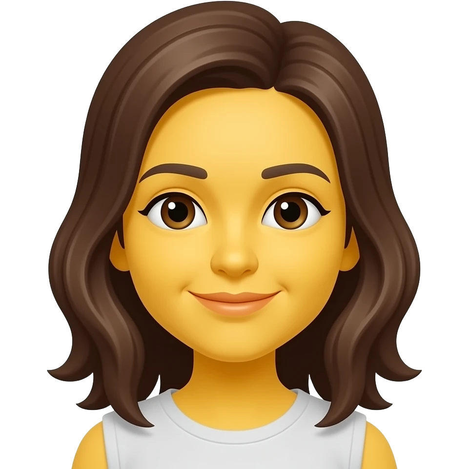 yellow face girl emoji