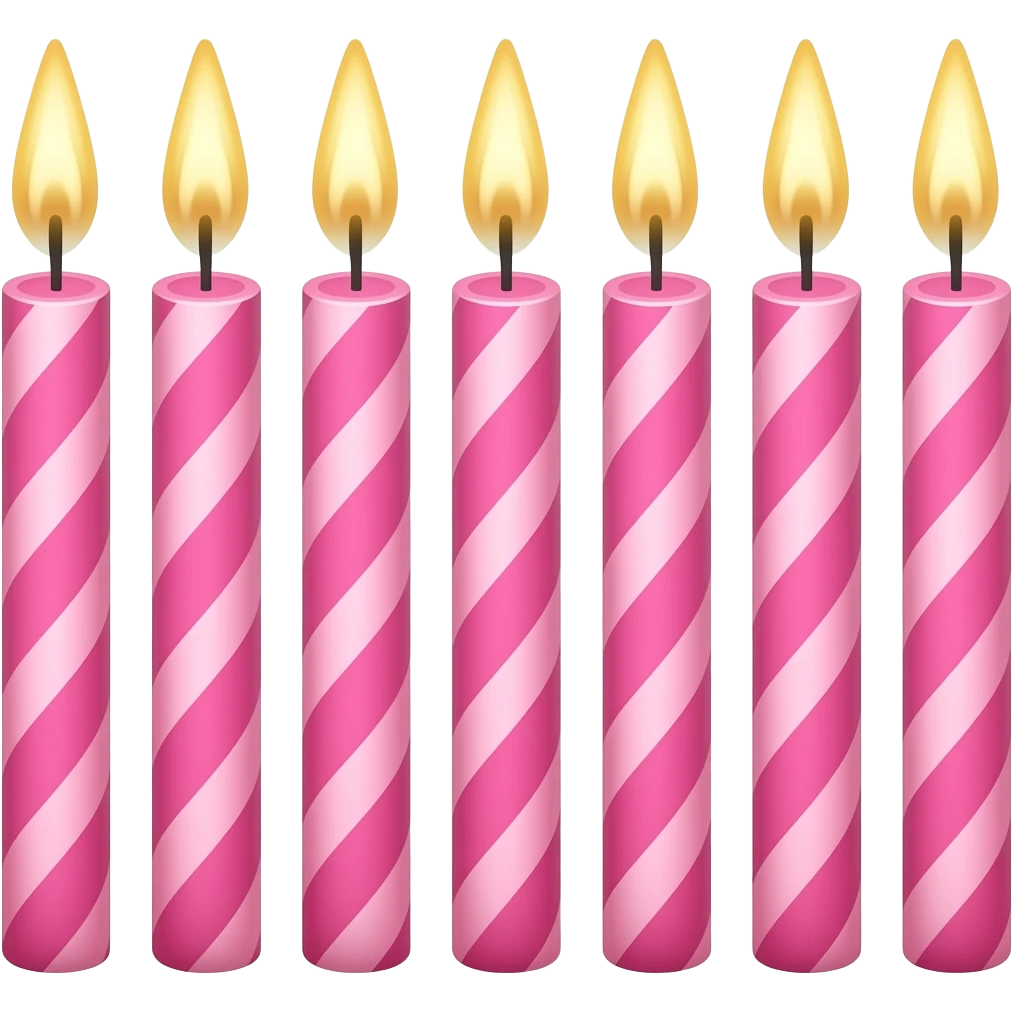 pink 12 candle emoji