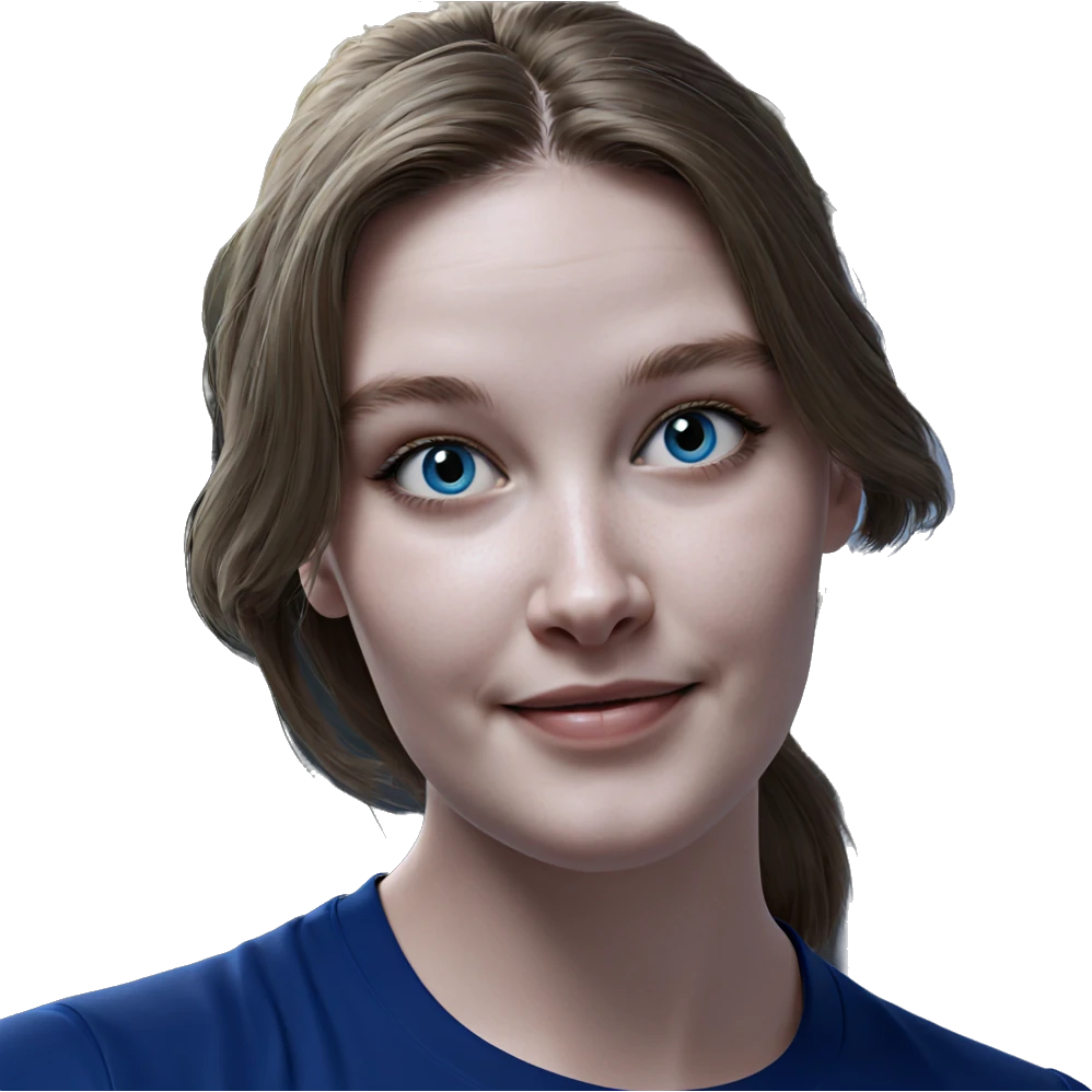 smiling girl in blue shirt emoji
