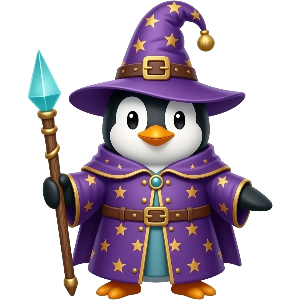 Penguin Wizard emoji