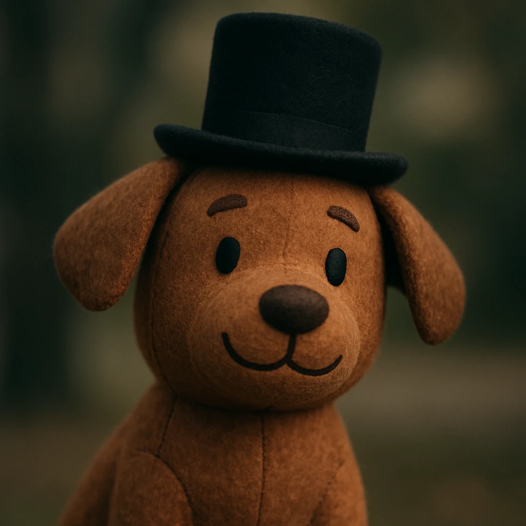 dog with tophat emoji