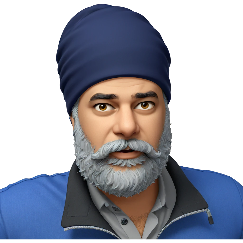 handsome man portrait with beard emoji