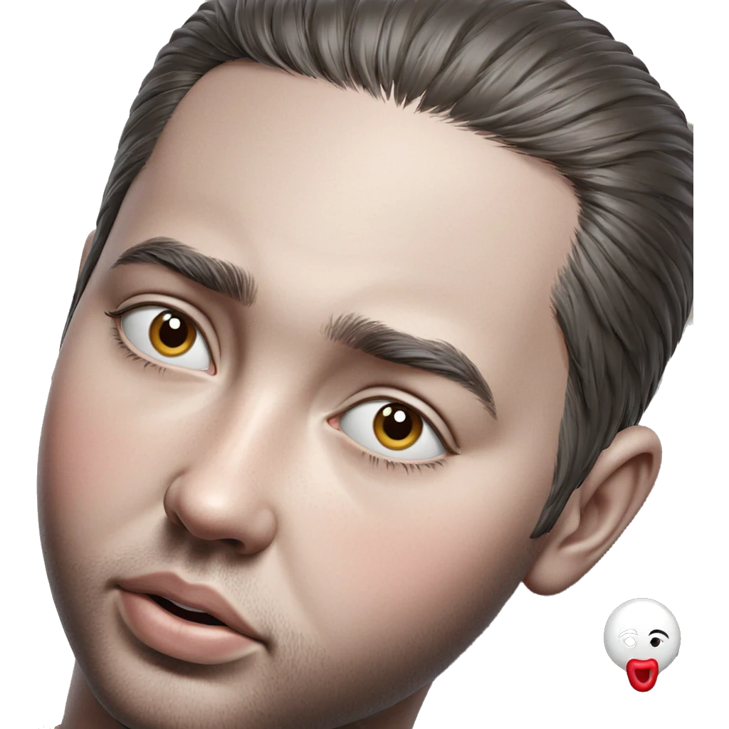 realistic male portrait looking directly emoji
