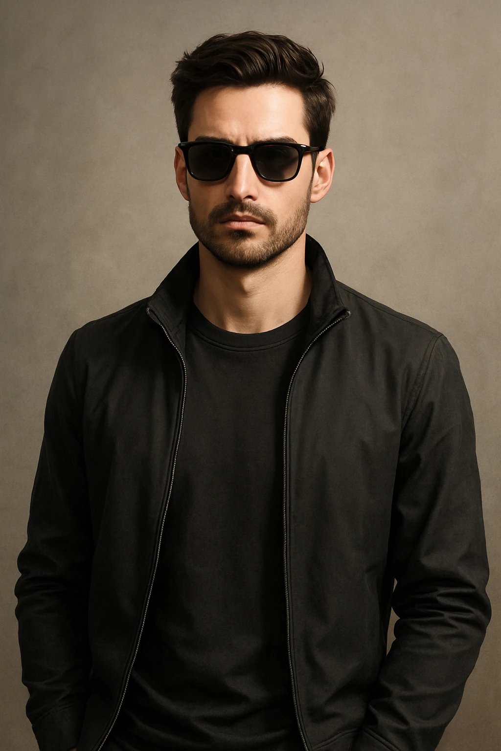sigma male, exuding confidence, cool demeanor, wearing sunglasses emoji