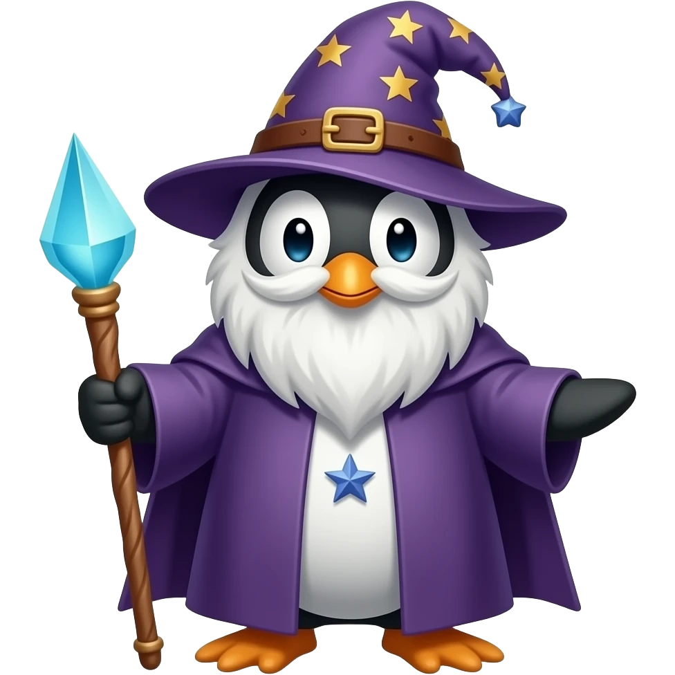 Penguin Wizard emoji