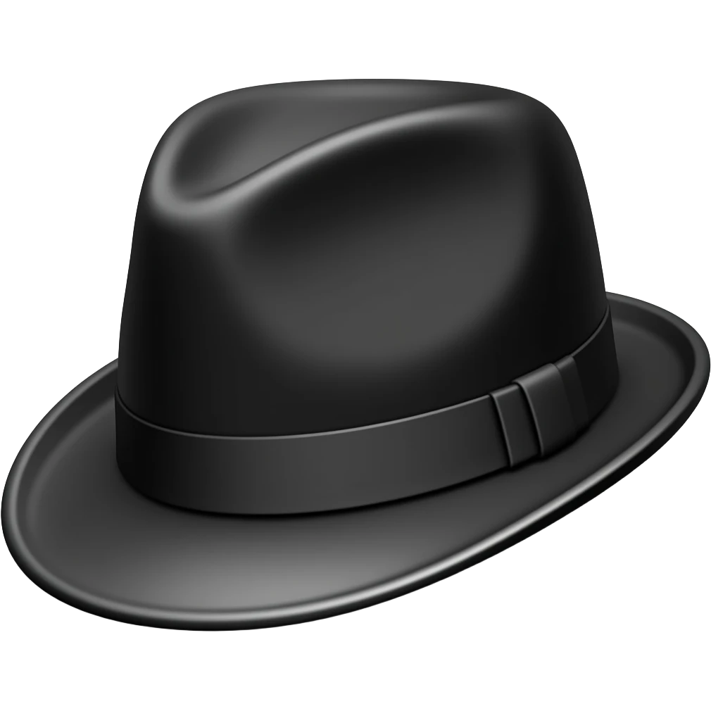 black heisenberg pork pie hat emoji
