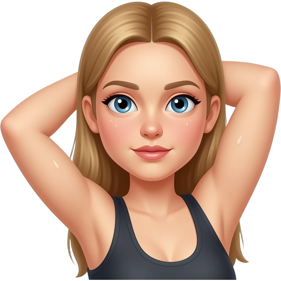 smooth detailed female sweaty armpit emoji