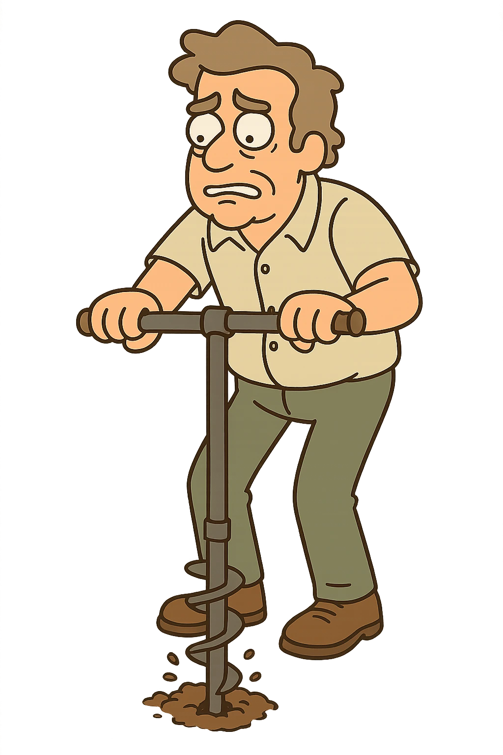 hollow stem auger drilling, transparent background emoji