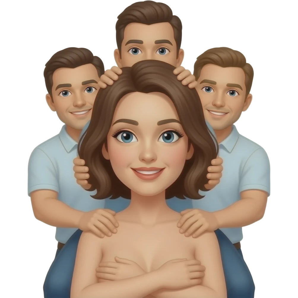 Men’s on top of women naked emoji