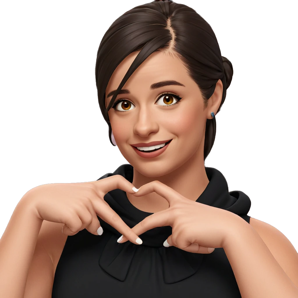 heartfelt smile of a girl emoji