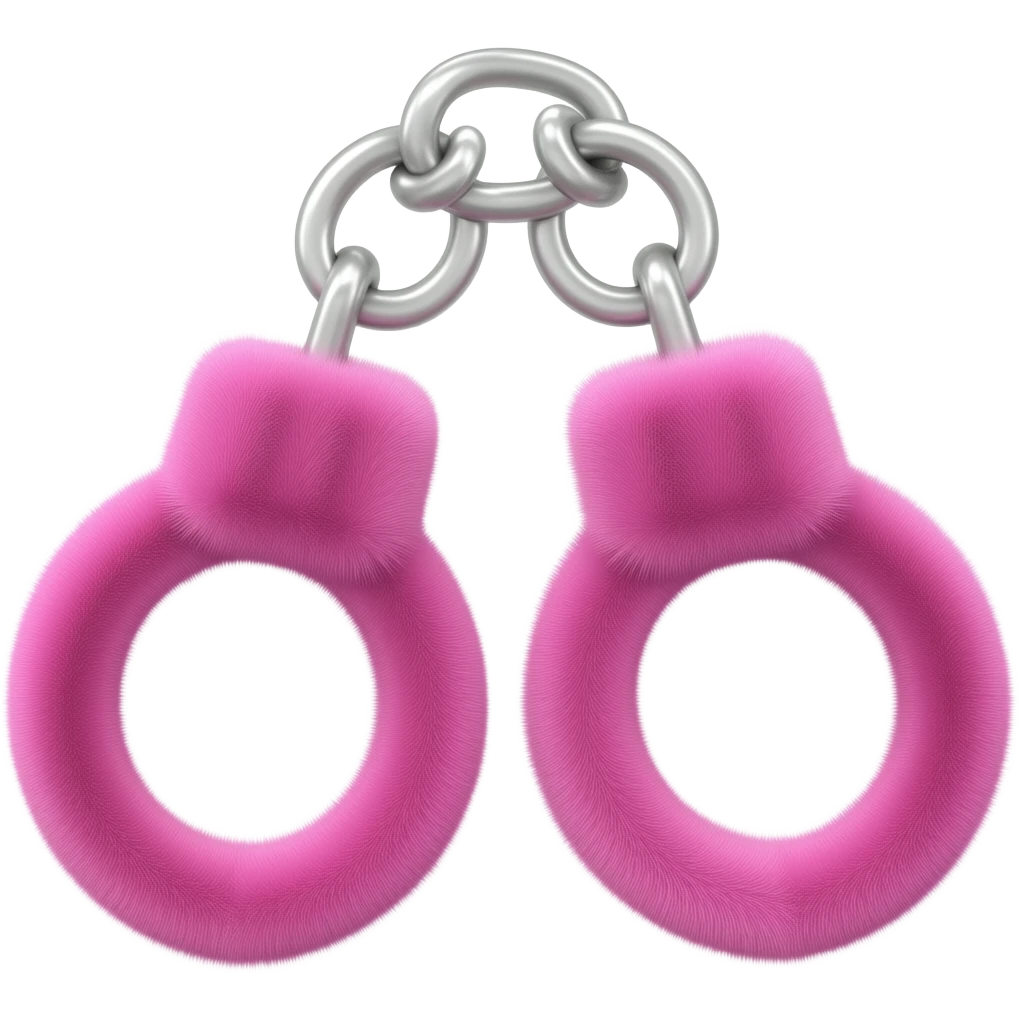 Bdsm pink fuzzy handcuffs emoji