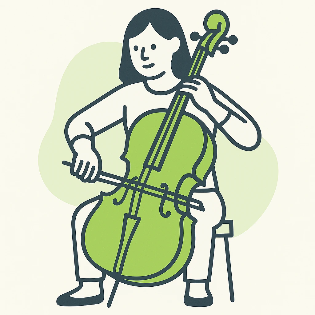 girl playing cello emoji