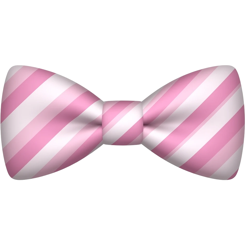 Pink striped bow tie emoji