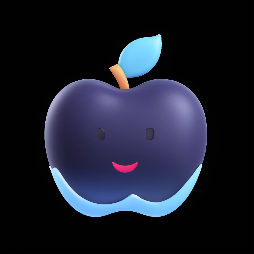 Minimal 3D Apple Memoji iceberg, no eyes or mouth, stylized rounded shape, glossy icy finish, white and pale blue, floating in ocean, soft ambient light, elegant, Pixar-style, studio background, soft shadows emoji