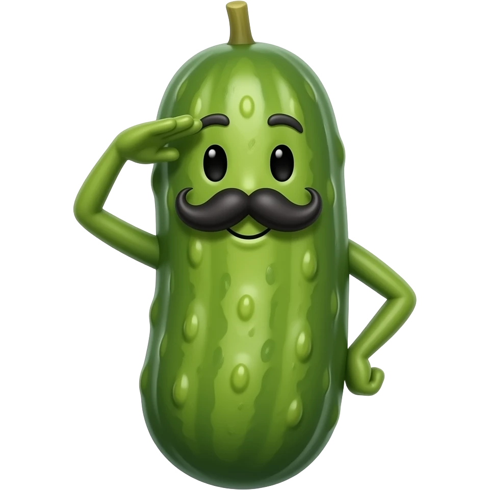 pickle hitler no like he is a pickle add the stache and the arm salute hitler stache not just a starch the two line mustache emoji