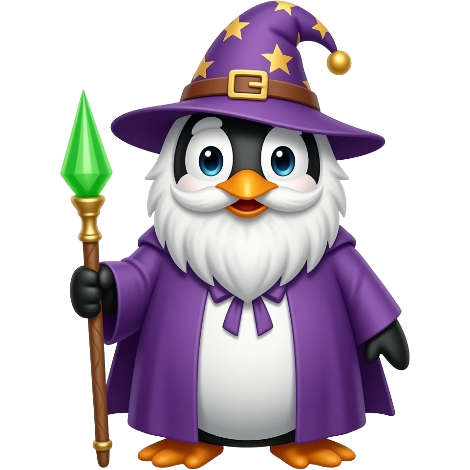 Penguin Wizard emoji