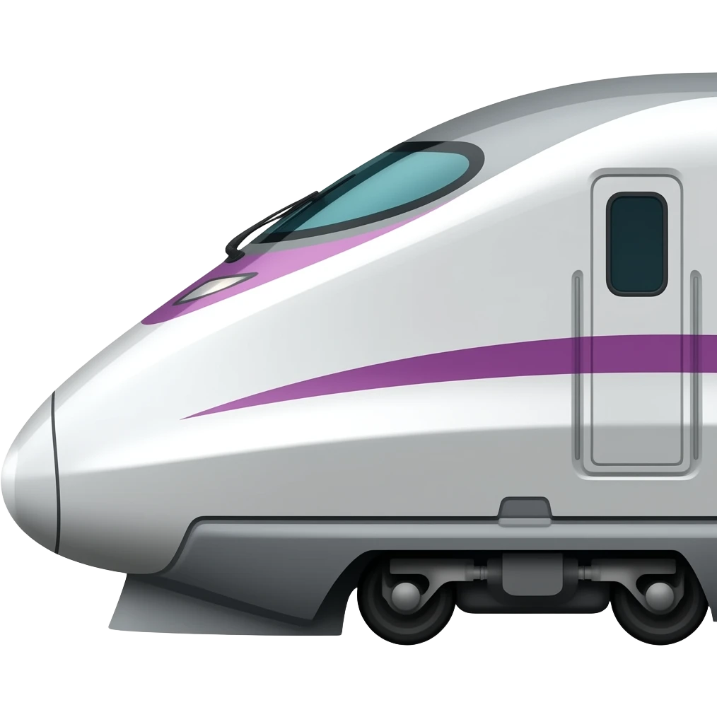 Bullet train on the side view emoji