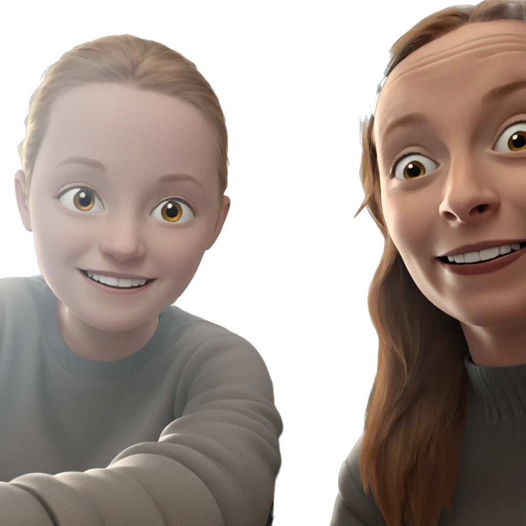 smiling girl in sweater emoji