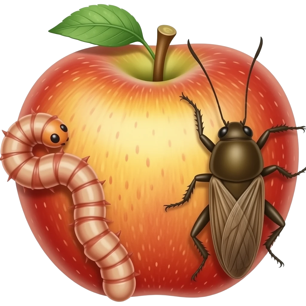 🍎🪱🪲🦗 Oreo Apple yum yum yum emoji