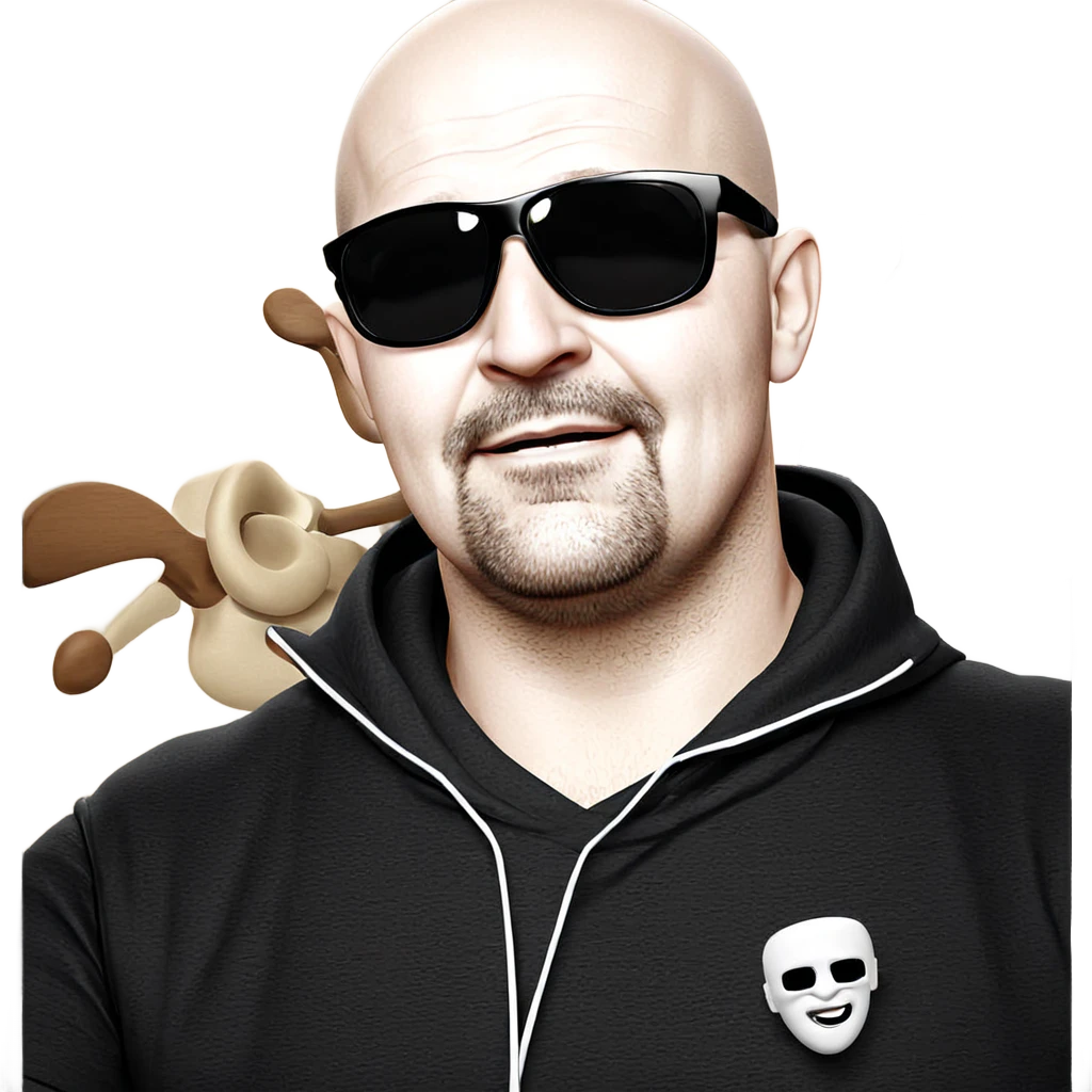 cool dude with instrument emoji