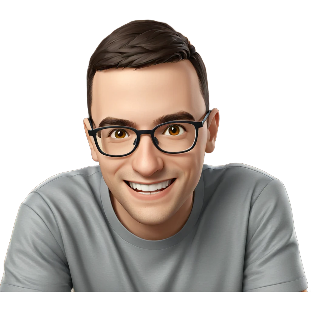 smiling boy with glasses emoji