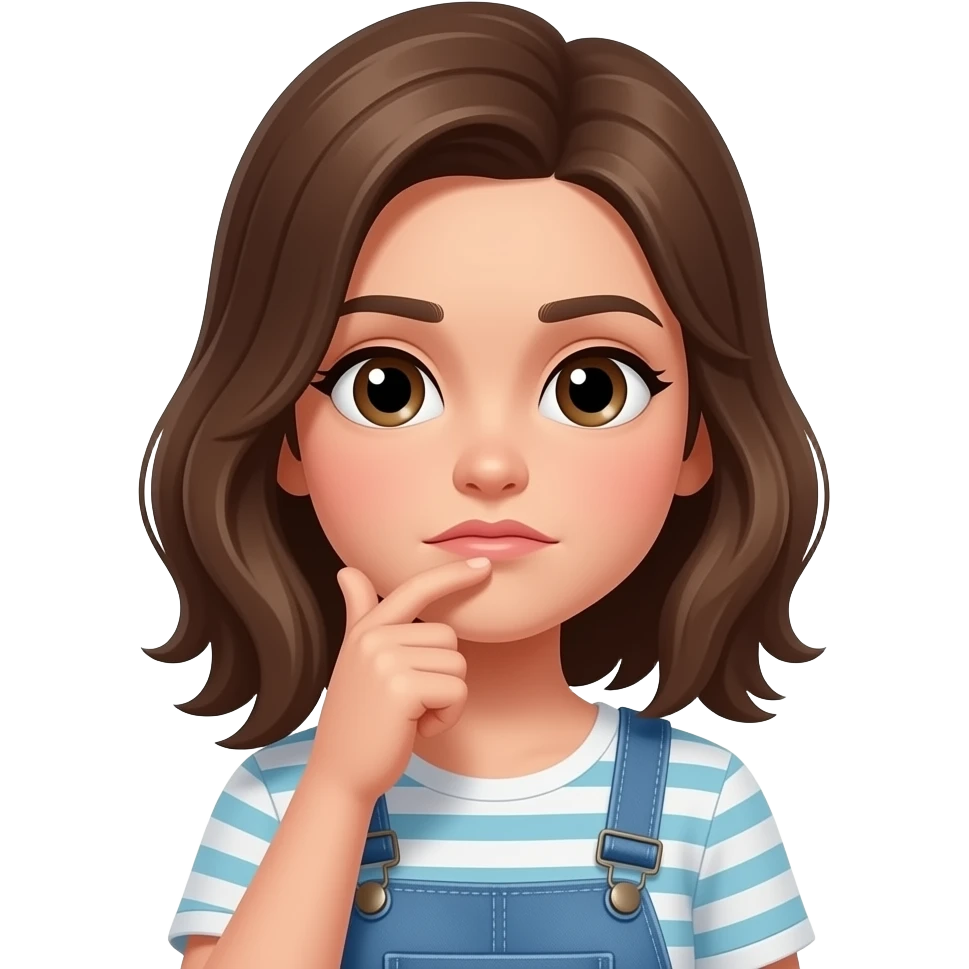 Девушка думает «я плохая» emoji