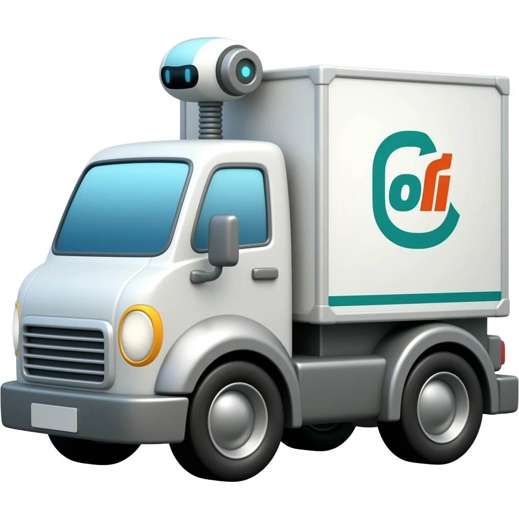Delivery robot truck emoji