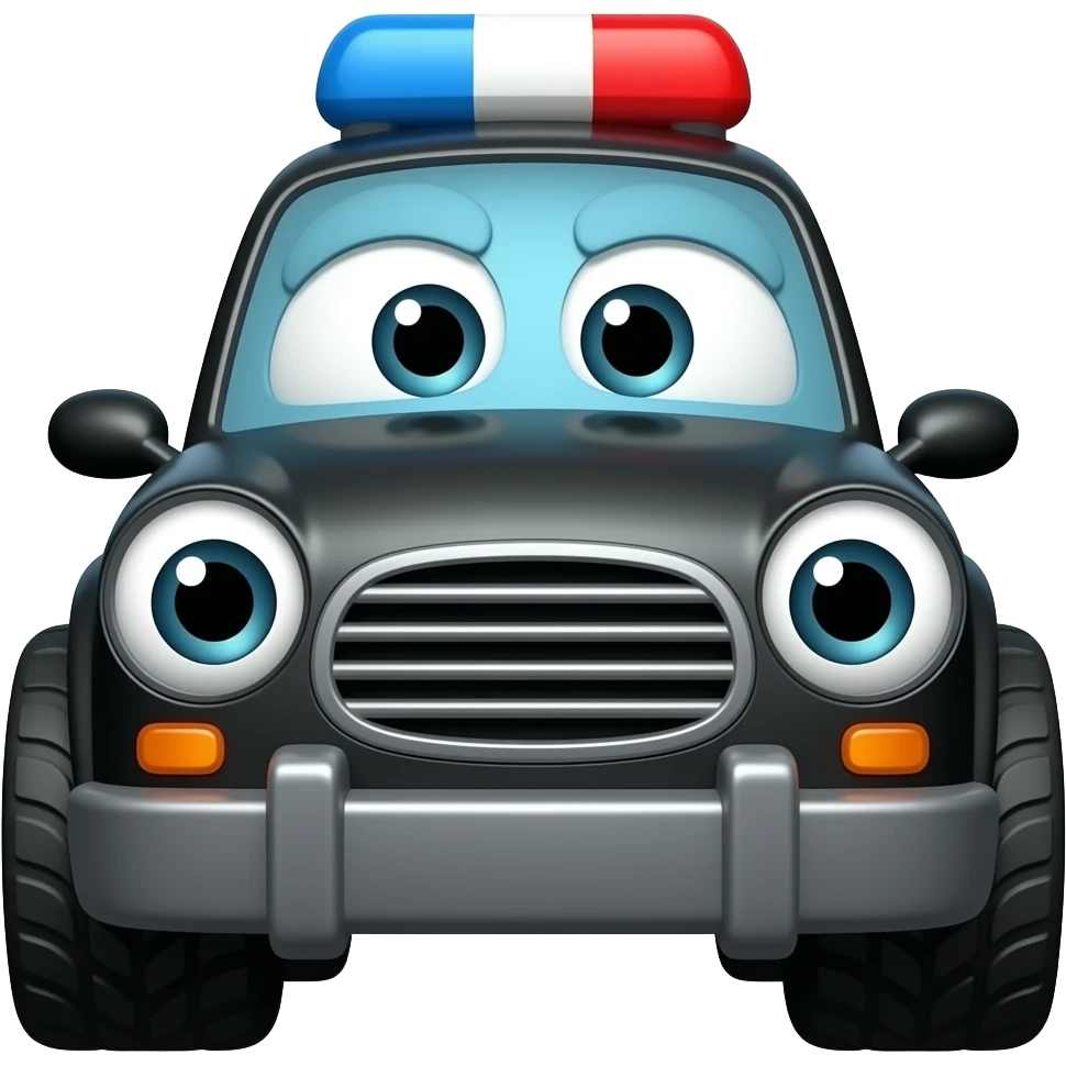 Monster Police Car Emoji emoji
