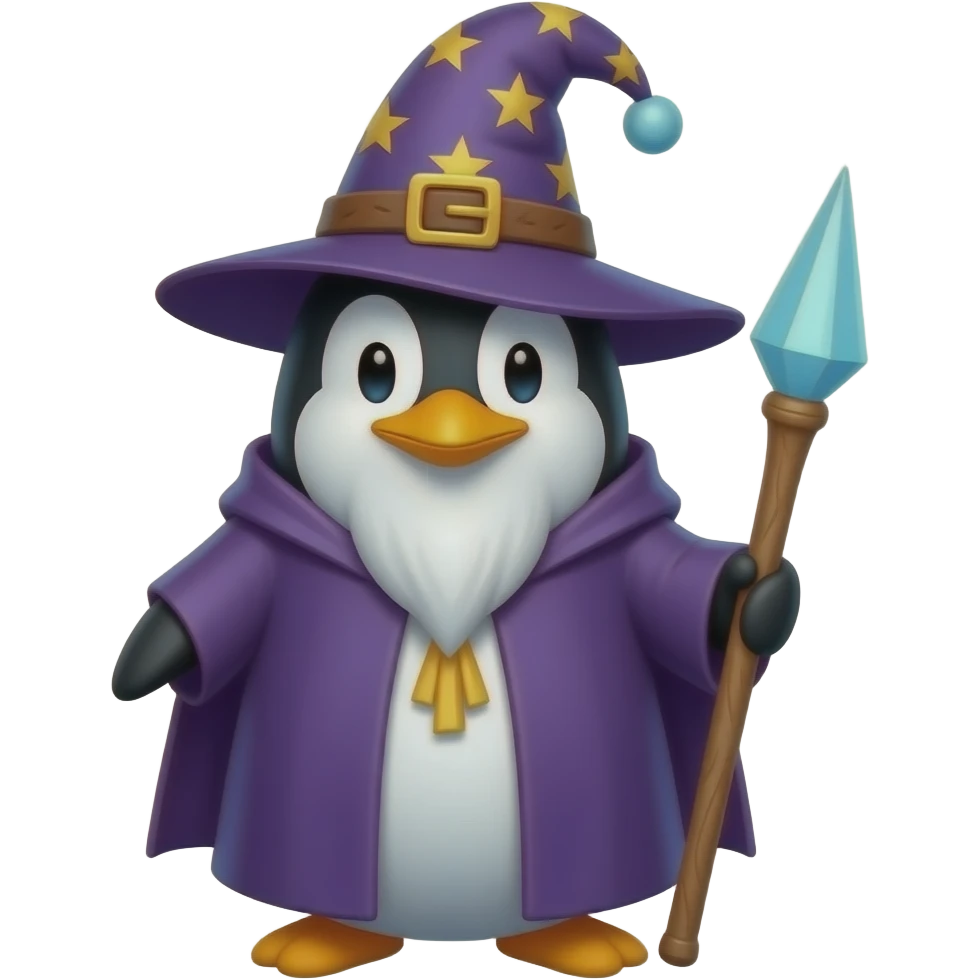 Penguin Wizard emoji