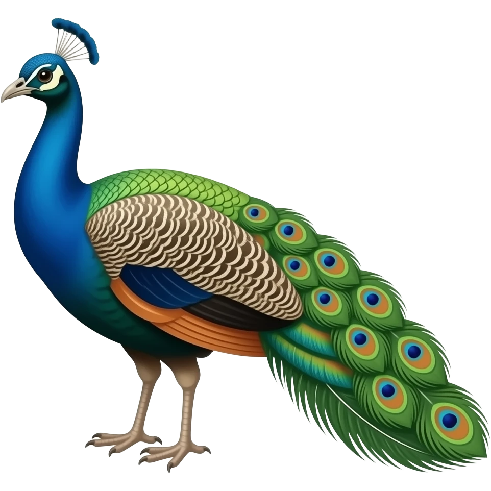 Indian peafowl emoji