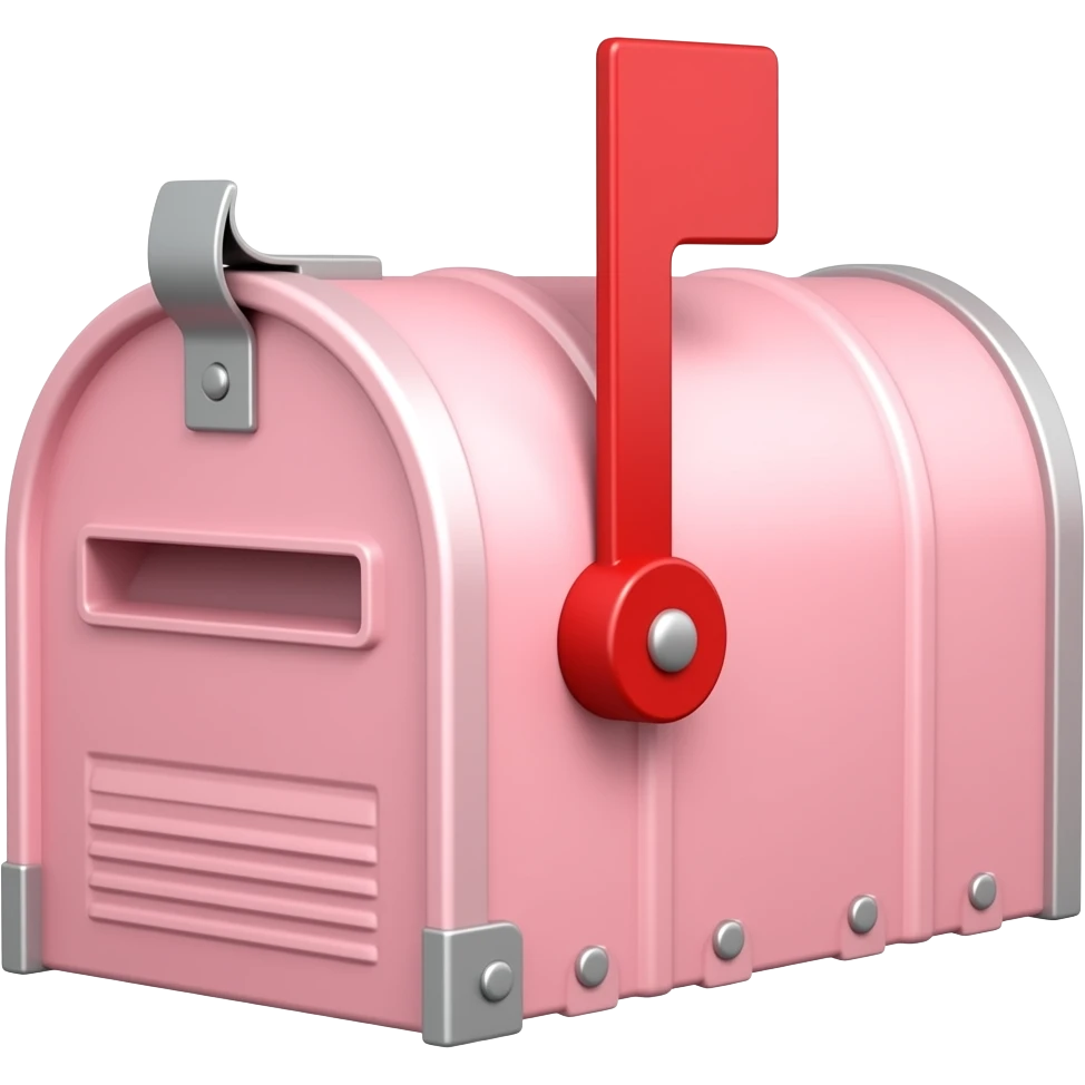 light pale pink mailbox emoji