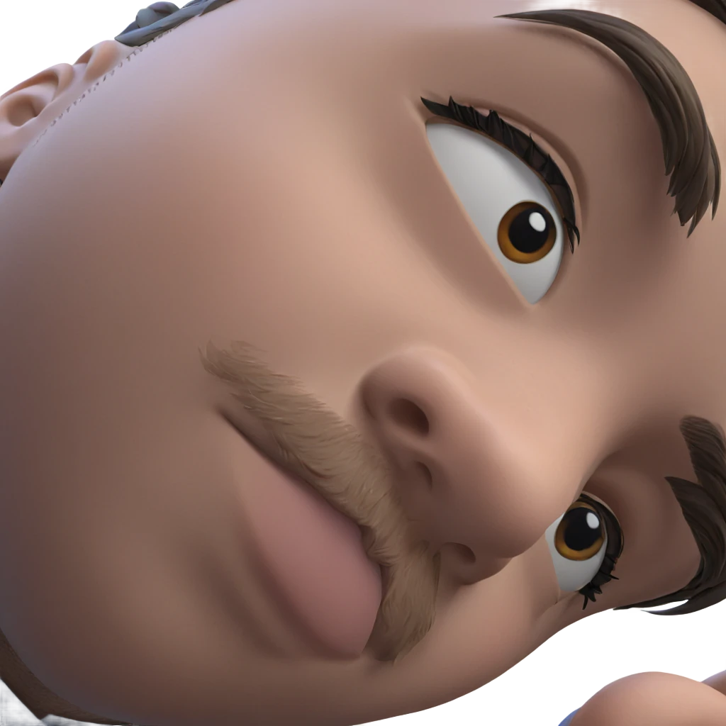 realistic close-up of solo boy emoji