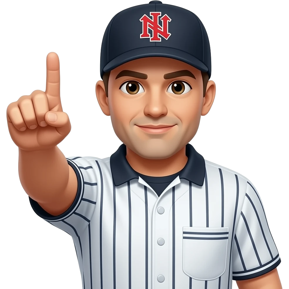 umpire with out signal with finger emoji
