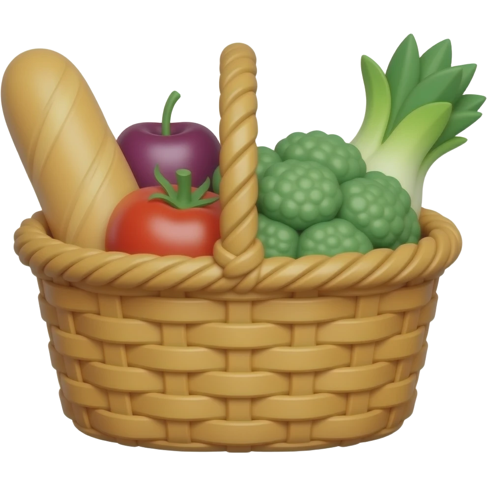 корзина с продуктами из супермаркета emoji