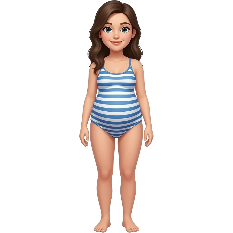 беременная девушка в полный рост в купальнике emoji