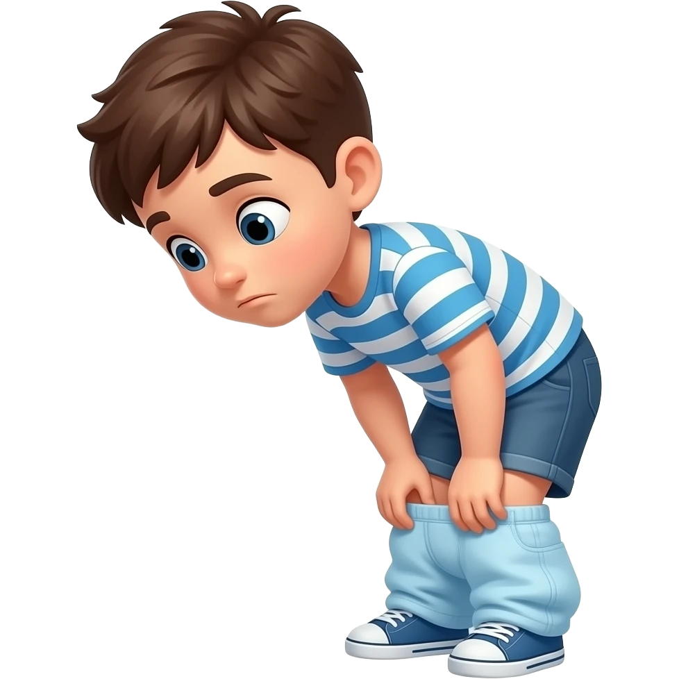 kid boy full body peeing their pants emoji