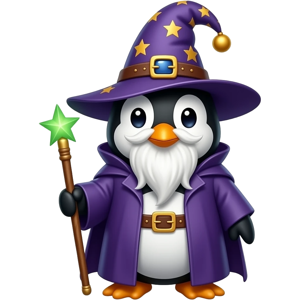Penguin Wizard emoji