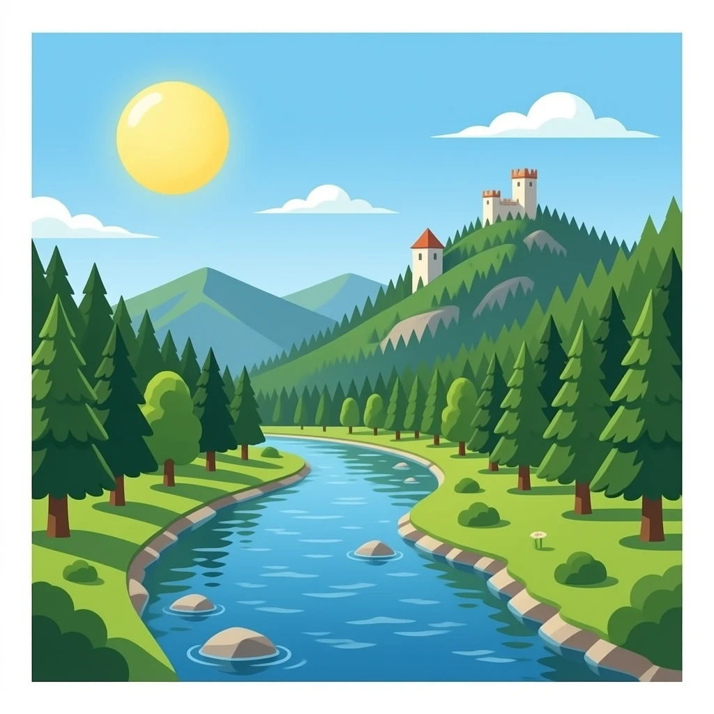 Dunajec river and trzy korony emoji