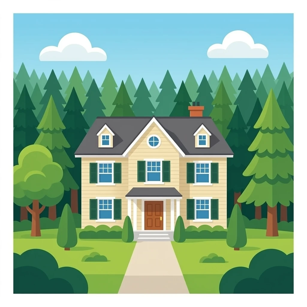 Fes me una casa grandeta pel bosc emoji