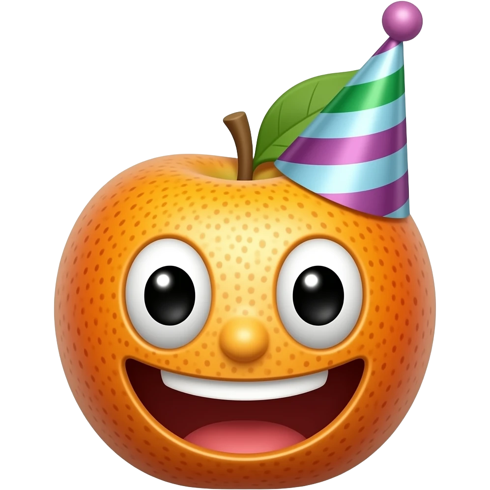 fruit with party hat emoji