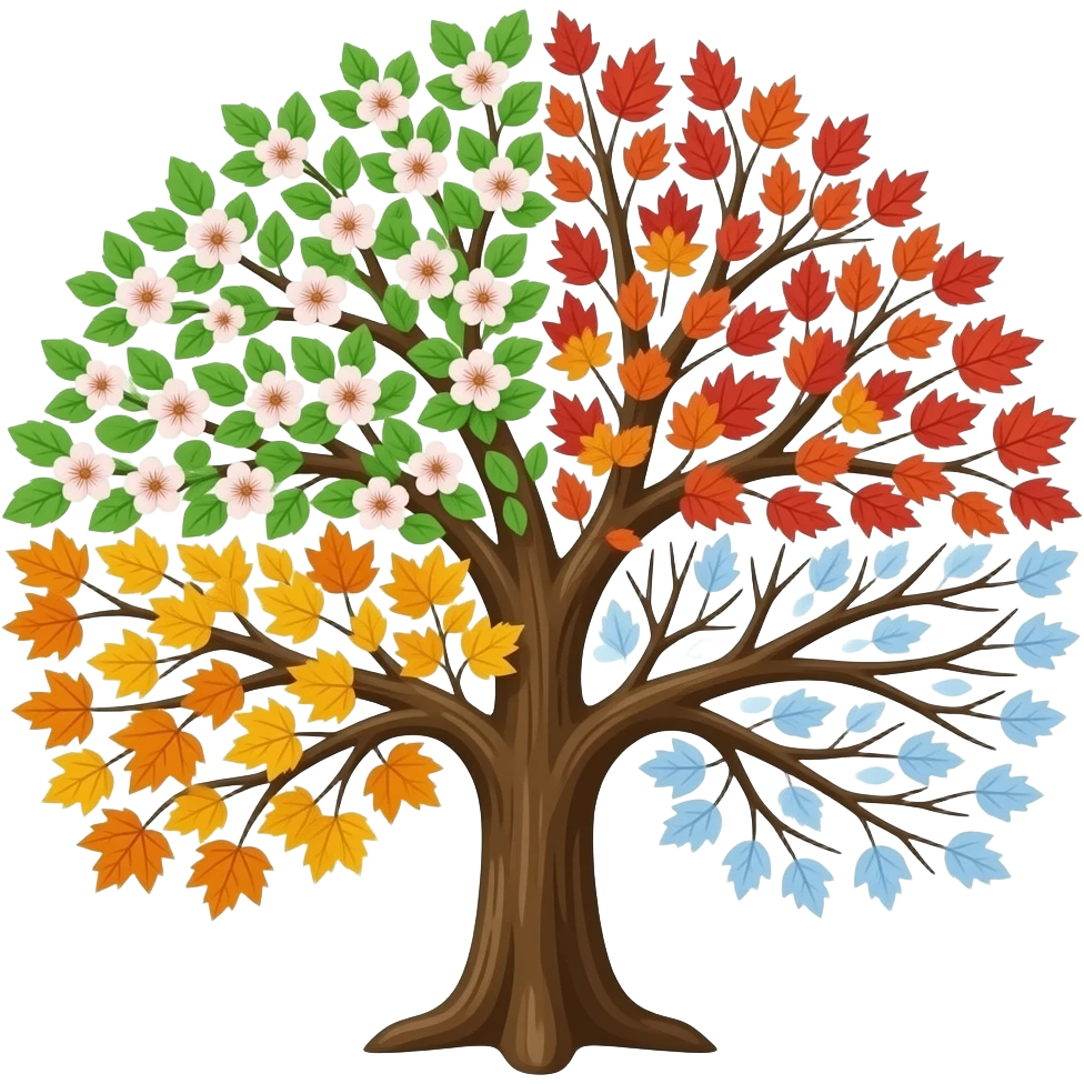 Spring summer autumn winter emoji