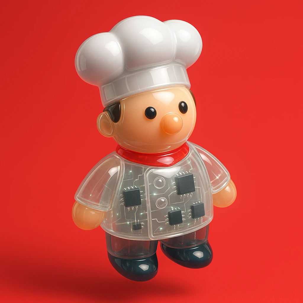 Chef white red background  emoji