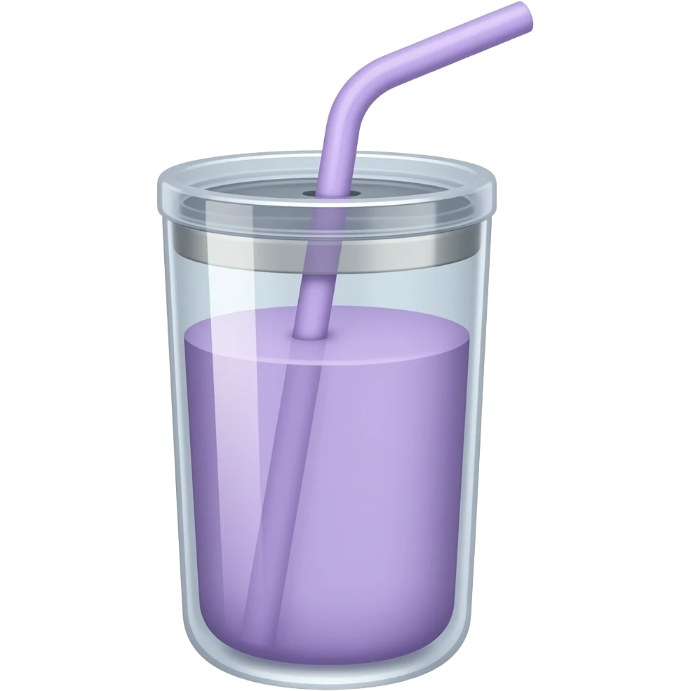 detailed emoji illustration violet pastel thermos, tumbler, with a light straw cute emoji style emoji