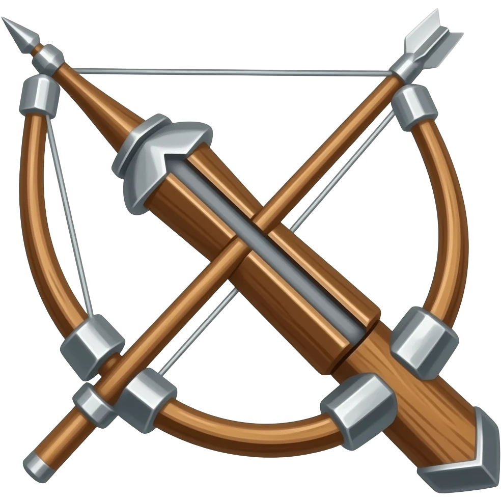 medieval crossbow with a loaded bolt - with no background emoji