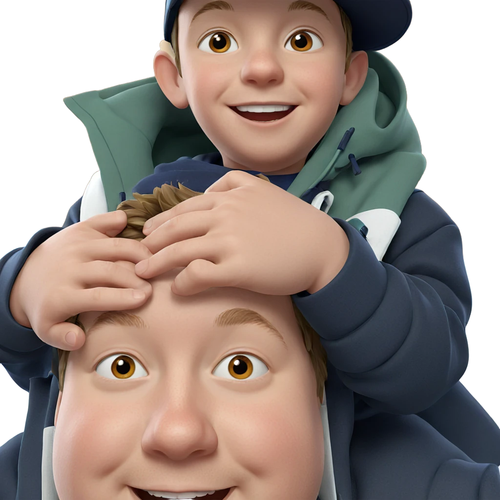 boy with hat smiling emoji